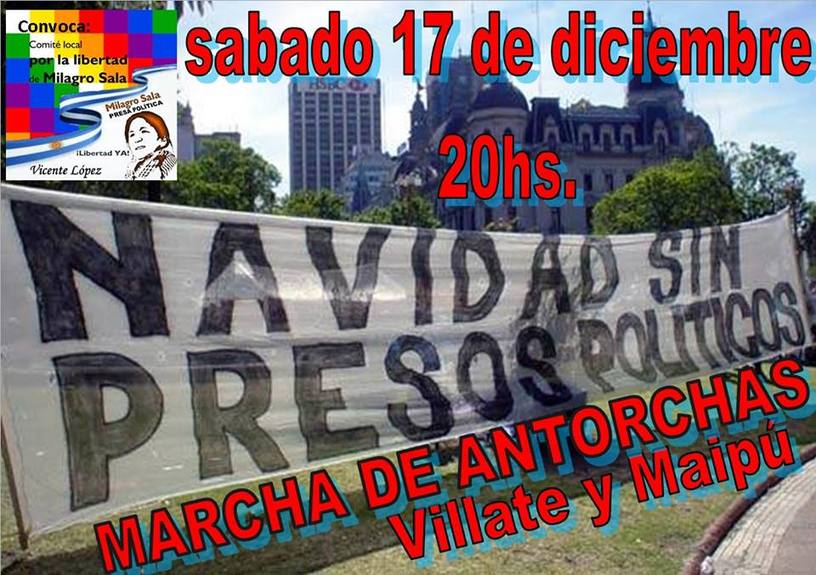 Photo of Marcha de antorchas a la Quinta de Olivos por la liberación de Milagro Sala