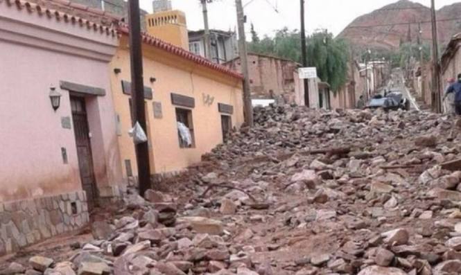 Photo of Viviendas destruidas y evacuados por un alud en Tilcara