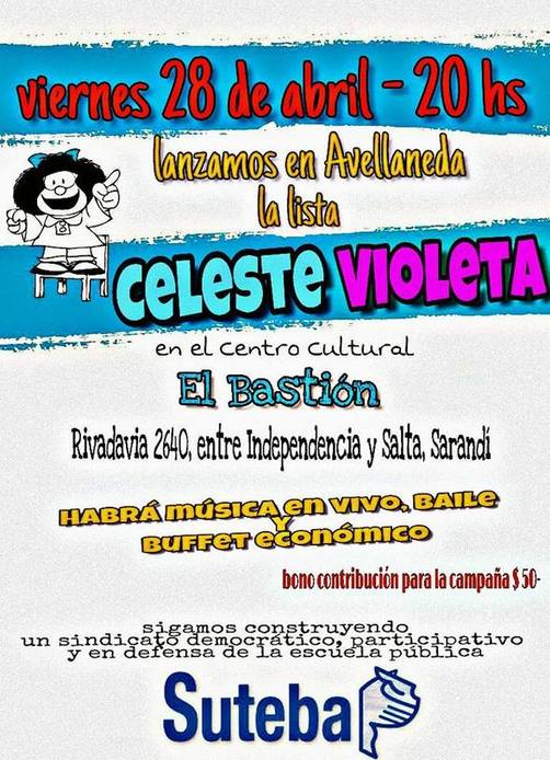 Photo of SUTEBA-Avellaneda: Lanzamiento de la lista Celeste-Violeta