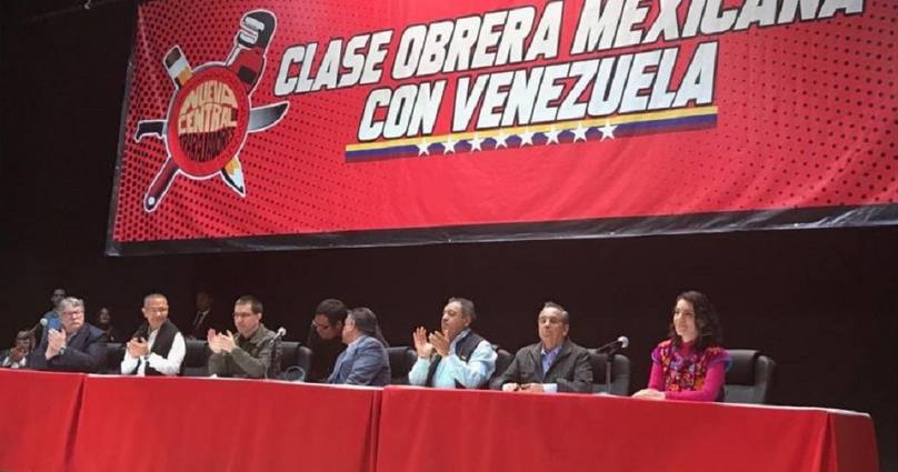 Photo of Obreros mexicanos se reunieron en un acto de apoyo a Venezuela