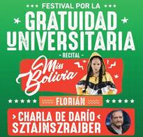 Photo of Festival por la gratuidad universitaria, con Miss Bolivia y Darío Sztajnszrajber