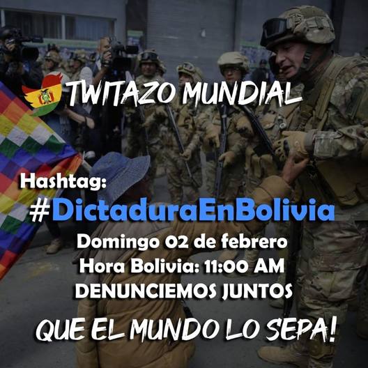 Photo of #DictaduraEnBolivia, twitazo mundial