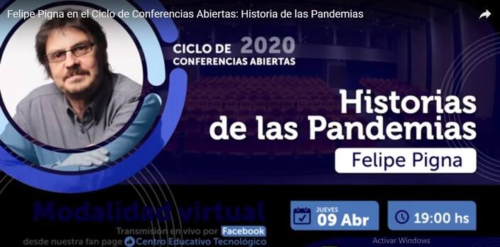 Photo of Historia de las pandemias, la charla de Felipe Pigna en las redes sociales de Atilra