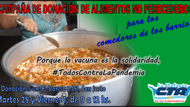 Photo of Campaña de donación de alimentos