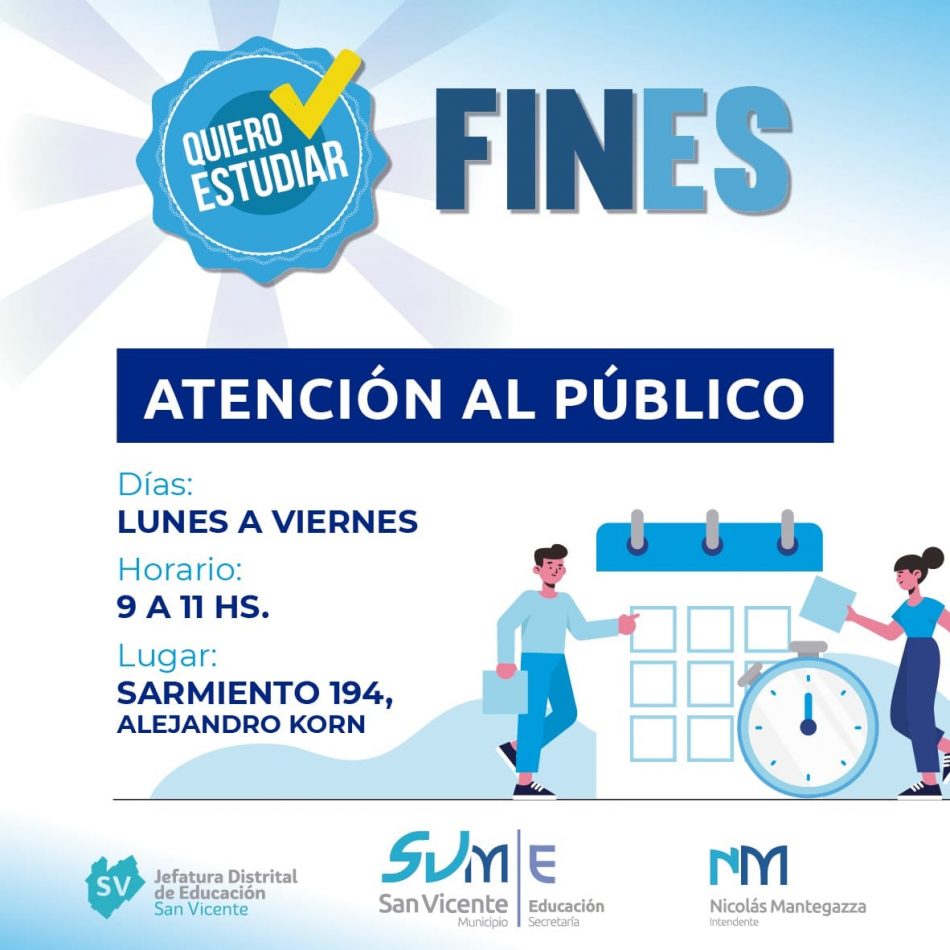 Photo of San Vicente: Nuevo horario de atención de Fines