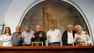 Photo of Lula y Mujica, con las centrales sindicales