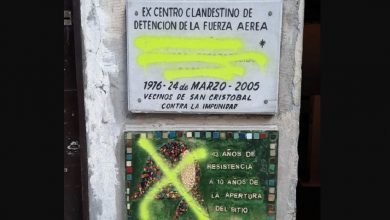Photo of A días del 24, vandalizaron placas de un excentro clandestino