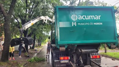 Photo of Alerta Meteorológica: El municipio de Morón estuvo en la calle reparando los daños del temporal