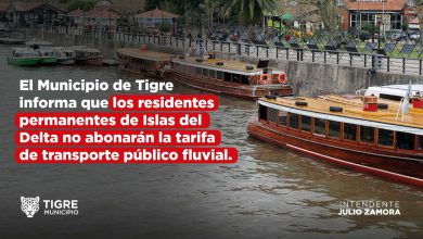 Photo of El municipio de Tigre informa que los residentes permanentes de Islas del Delta no abonarán la tarifa de trasporte público fluvial