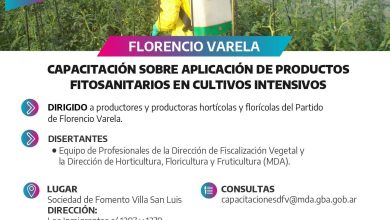 Photo of Capacitación gratuita sobre aplicación de productos fitosanitarios en cultivos intensivos