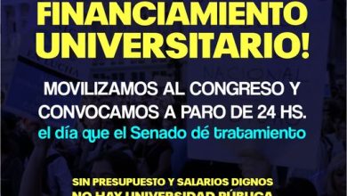 Photo of LEY DE FINANCIAMIENTO UNIVERSITARIO: PARO Y MOVILIZACIÓN ESTE VIERNES