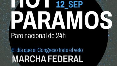 Photo of 12/9 : PARO TOTAL de ACTIVIDADES de 24 hs. en todas las Universidades del país
