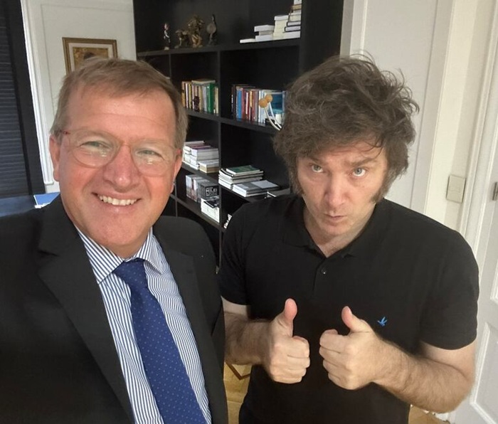 Eduardo Serenellini y Javier Milei