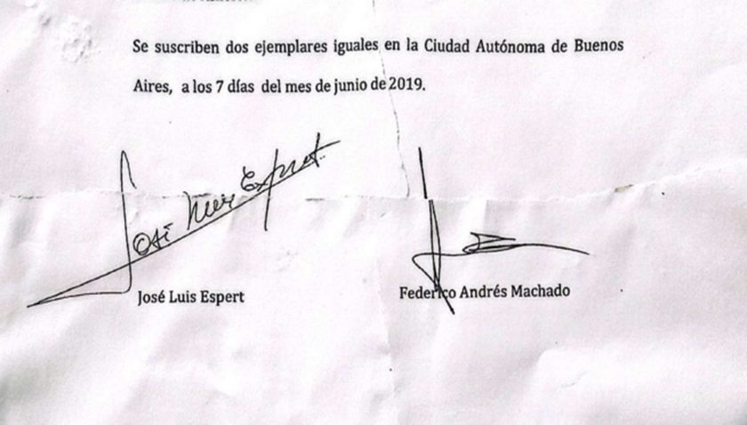 Contrato de Espert y Machado.