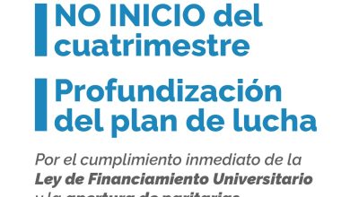 Photo of UNIVERSIDADES: NO INICIO DEL CUATRIMESTRE Y PROFUNDIZACIÓN DEL PLAN DE LUCHA