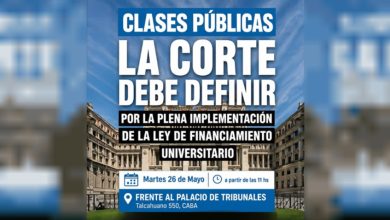 Photo of SIGUEN las CLASES PÚBLICAS para EXIGIR la IMPLEMENTACIÓN de la LEY de FINANCIAMIENTO UNIVERSITARIO