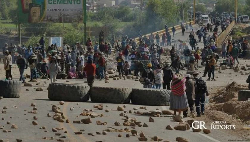 Más de un mes de protestas y bloqueos. Los manifestantes exigen la renuncia del presidente Paz Pereira.